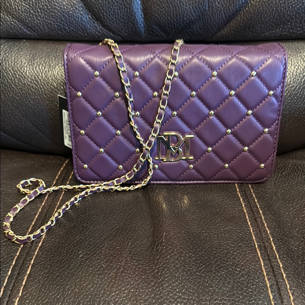 Purple Quilted Chain Bag